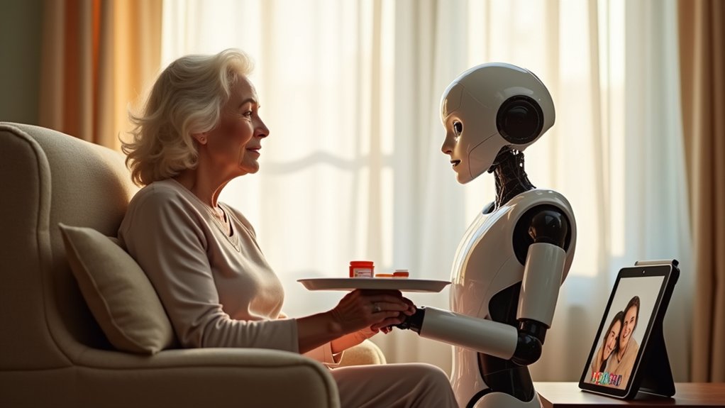robots play in elderly care